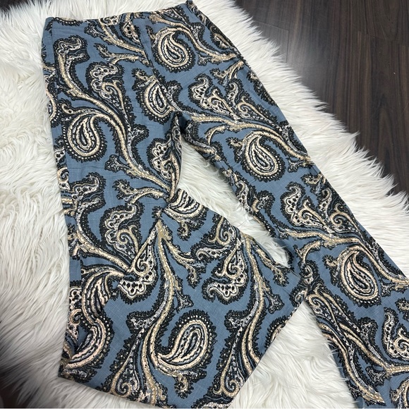 Free People Paradise Printed Flare Linen Blend Pants - Picture 3 of 8